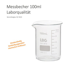 Load image into Gallery viewer, Laboratory measuring beaker, 100ml borosilicate glass 3.3